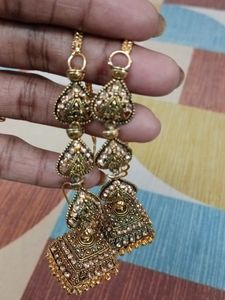Stylish Hanging Square Jhumki With Kanuti