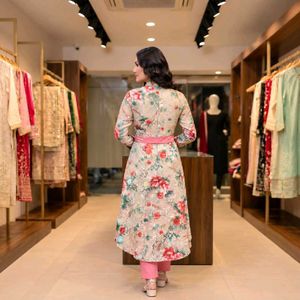 Floral Print Kurta with Pants Set