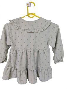 Chic Polka Dot Tiered Kurta
