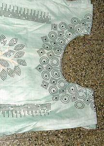 "Mint Green Tree Print Gown"