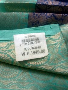Elegant Purple &amp; Green Silk Saree