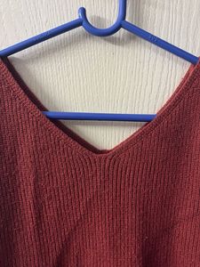 Chic Red Knit Top