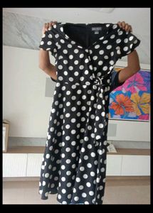 Chic Polka Dot Wrap Dress