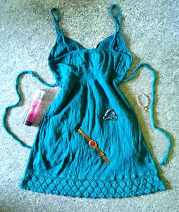 💙🌊TEAL SPAGHETTI STRAPS DRESS