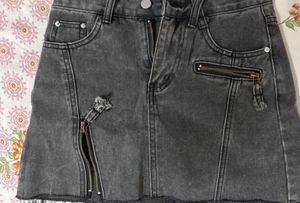W Studio Denim Mini Skirt