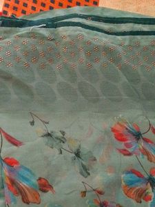 Beautiful Floral Print Saree
