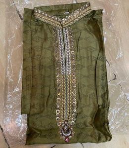 Men's Olive Green Kurta