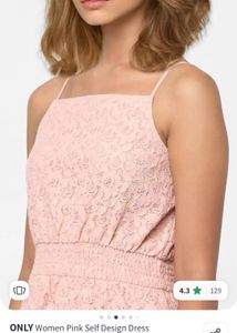 Pink Lace Mini Dress