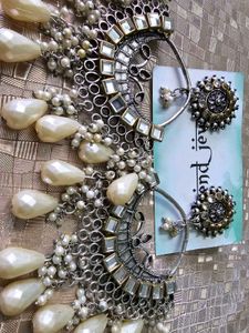 ✨ Beautiful Oxidised Statement earrings Set for Sa