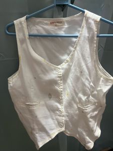 Elegant White Top &amp; Pant Co-ord Set