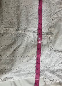 White Eyelet Lace Square Neck Top