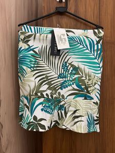 Tropical Print Ruffle Skirt