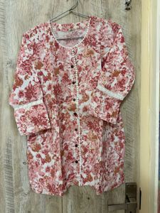 Pink Floral Kurta