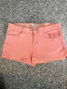 Peach Denim Shorts