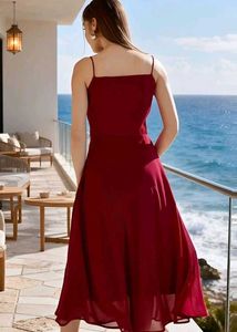 Elegant Burgundy Slip Dress