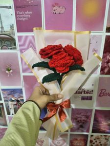 Handmade Crochet Rose Bouquet