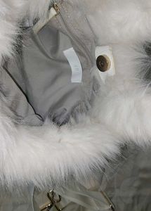 plush white faux fur H&amp;M bag