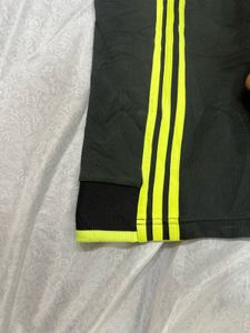 Adidas Authentic Black Track Pants (Neon Logo) 🔥