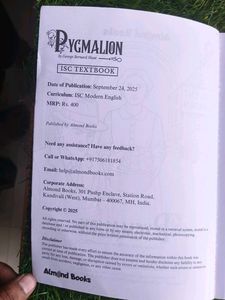 Pygmalion ISC Textbook by G.B. Shaw