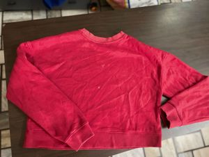 Calvin Klein Jeans Red Crop Sweatshirt