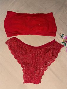 Red Lace Lingerie Set