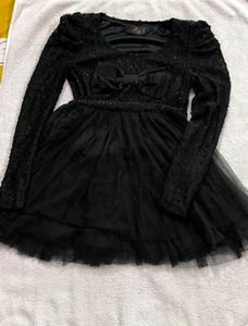 Sparkly Black Tulle Dress s,m fit