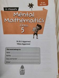 Mental Mathematics Book for Classes 1-5