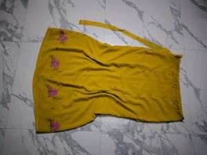 Yellow Embroidered Ethnic Skirt