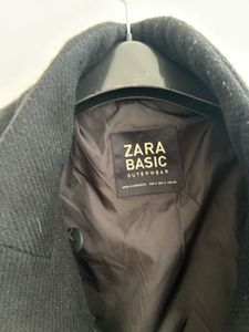 Zara Basic Black Overcoat