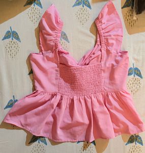 Cute Pink Peplum Top