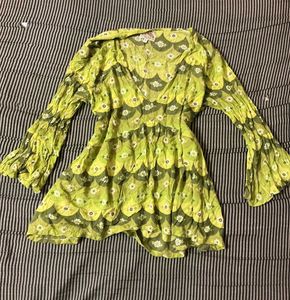 Boho Floral Print Tunic Top