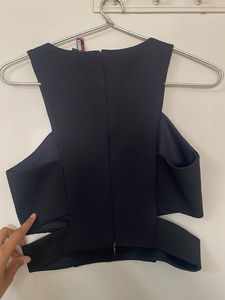 Chic Black Cut-Out Crop Top