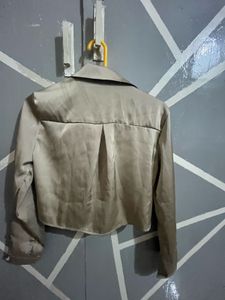Satin Cropped Shirt