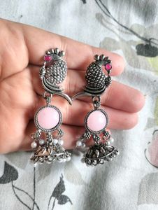 👂🏻💜Elegant Oxidized Jhumka Earrings