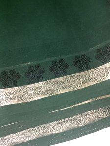 New Bottle Green Colour Plain Standard Saree