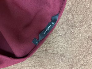 Maroon Button-Down Long Sleeve Top