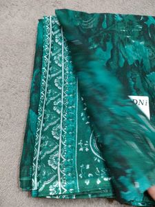 Sea Green Georgette Saree