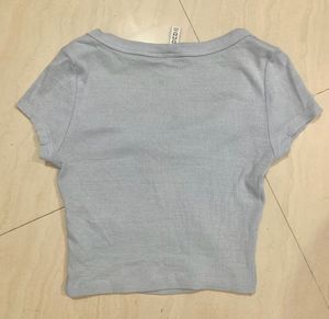 Cute Blue Crop Top