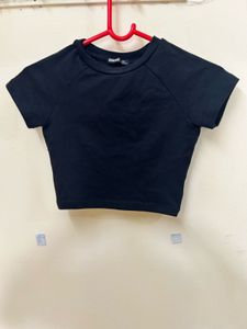 Black Cropped T-Shirt