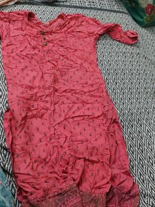 Beautiful Pink Printed Kurta