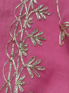 Stunning Pink  with Gold Embellishments