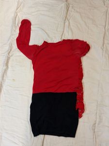 Red Lace Long Sleeve Dress