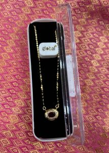 Elegant Gold plated mangalsutra with Red Stone