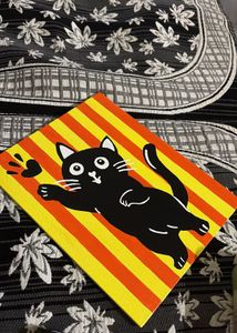 Cute Black Cat Art Print