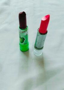 Two Lipsticks - Pink &amp; Burgundy combo