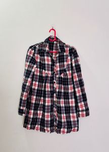 Classic Plaid Button-Up Dress