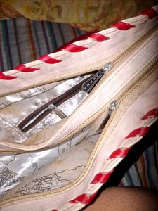 Red &amp; White Tote Hand Bag