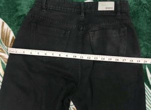 Unique Graphic Print Black Jeans