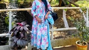 Floral Print Anarkali Kurti Set