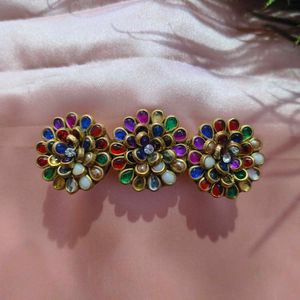 Boho Hair Clips Set - Multicolo
